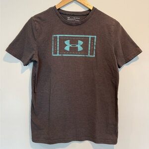 Under Armour Men's Gray Brown Tee with Iridescent Logo
